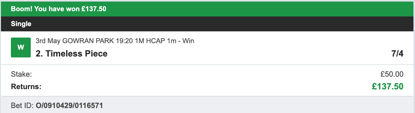 Todays Bet Tips - Winner 2 - 2023-05-03