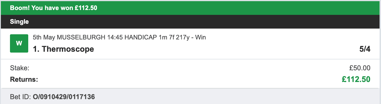 Todays Bet Tips - Winner 1 - 2023-05-05