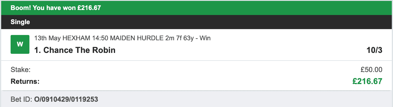 Todays Bet Tips - Winner 1 - 2023-05-13