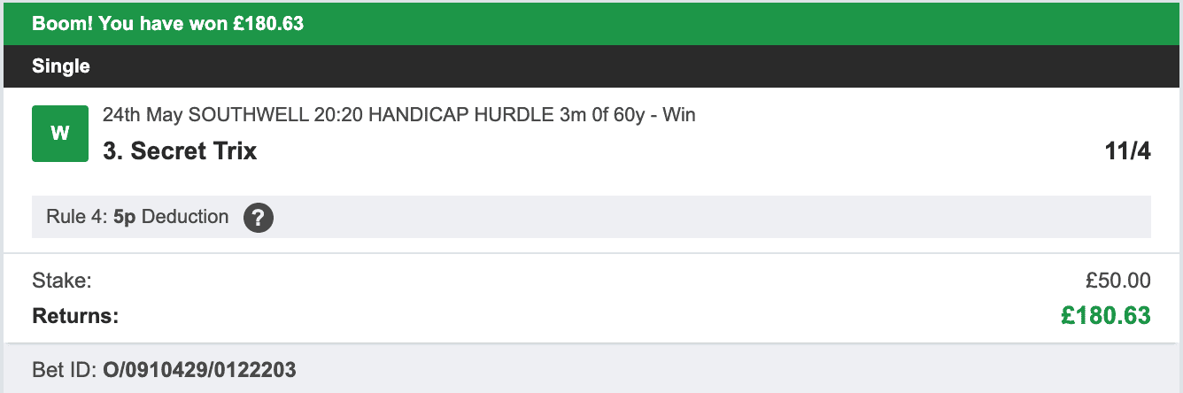 Todays Bet Tips - Winner 1 - 2023-05-24
