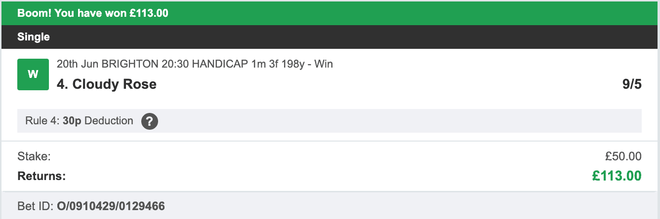 Todays Bet Tips - Winner 2 - 2023-06-20