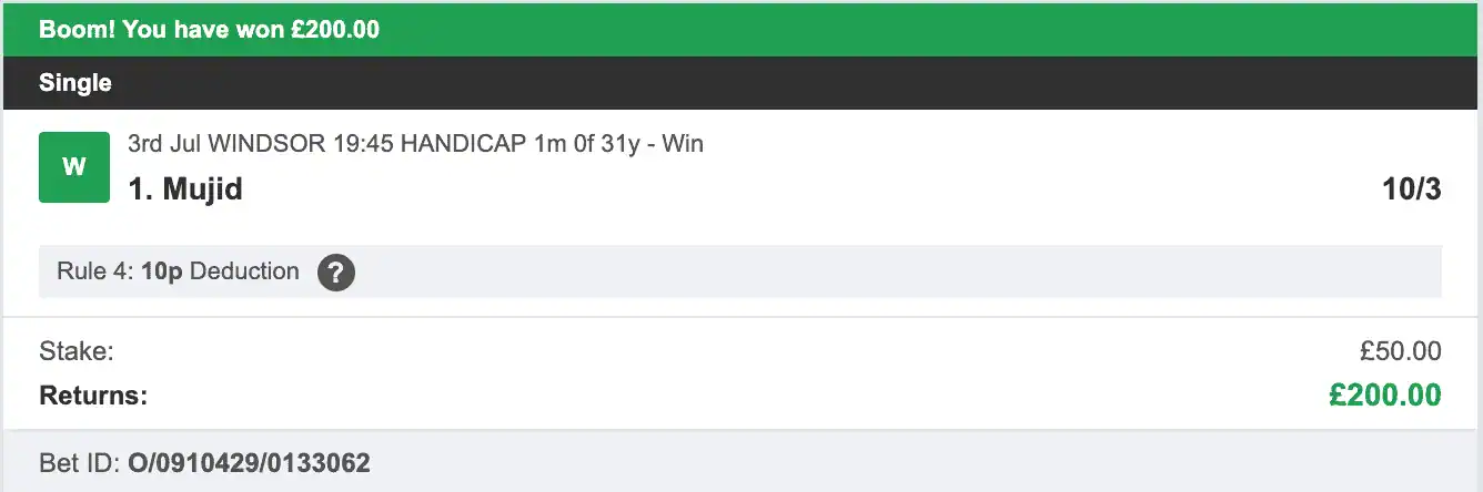 Todays Bet Tips - Winner 2 - 2023-07-03